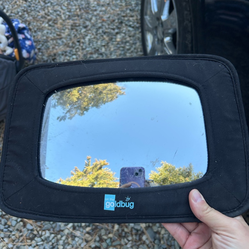 Goldbug Black Baby Car Mirror
